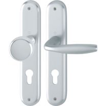 HOPPE Langschildgarnitur New York 53/273P/1810 Aluminium F1 PZ 72 mm DIN links / rechts