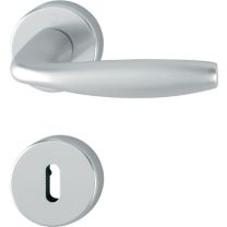 HOPPE Rosettengarnitur New York 1810/42KV/42KVS Aluminium F1 rund OB DIN links / rechts D/D