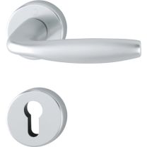 HOPPE Rosettengarnitur New York 1810/42KV/42KVS Aluminium F1 rund PZ DIN links / rechts D/D