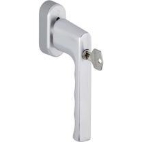 HOPPE Fenstergriff Hamburg 0700S/UD9020 Aluminium F1 / naturfarbig 32-42 mm abschließbar