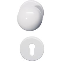 HEWI Rosettengarnitur 111R03.233 Kunststoff 90 rund PZ DIN links / rechts Kugel D/K