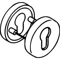 HEWI Schlüsselrosetten-Paar 306.23PB 99 Kunststoff 99 Schildstärke 10,5 mm PZ rund