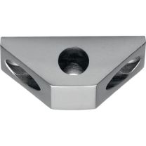 DENI Stangenführung zu Untersatz Vario für Rundstange 10 mm silber eloxiert