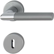 HOPPE Rosettengarnitur Lecce 1405/42KV/42KVS Aluminium F49/F9-2 rund OB DIN links / rechts D/D