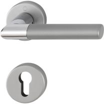 HOPPE Rosettengarnitur Lecce 1405/42KV/42KVS Aluminium F49/F9-2 rund PZ DIN links / rechts D/D