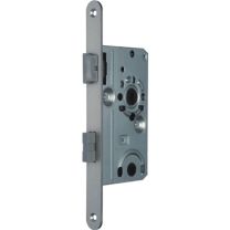 SSF Zimmertür-Einsteckschloss BAD20/55/78/8 mm DIN links Stulp silber abgerundet Klasse 2