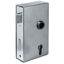 AMF Panikgittertorschloss 140PGN Panik-Funktion D kantig 33/60/72/9 mm DIN links Edelstahl