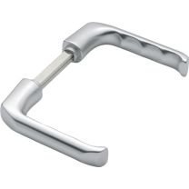 HOPPE Türdrückerpaar London 113 H Aluminium F1 ohne Rosetten Vierkant 10 mm