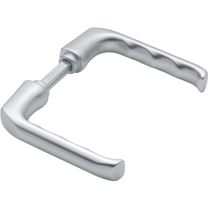 HOPPE Türdrückerpaar London 113 Aluminium F1 ohne Rosetten Vierkant 8 mm