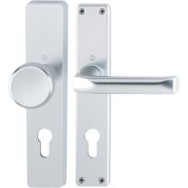 HOPPE Langschildgarnitur London 54/227/202SP/113 Aluminium F1 PZ 72 mm DIN links / rechts