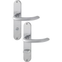 HOPPE Langschildgarnitur Marseille E1138Z/302 Edelstahl F69 SK/OL 78 mm DIN links / rechts