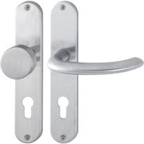 HOPPE Langschildgarnitur Marseille E58/302/1138Z Edelstahl F69 PZ 72 mm DIN links / rechts