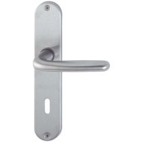 HOPPE Langschildgarnitur Cardiff E1850Z/302 Edelstahl F69 OB 72 mm DIN links / rechts