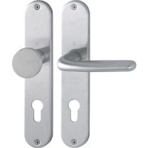 HOPPE Langschildgarnitur Cardiff E48/302/1850Z Edelstahl F69 PZ 72 mm DIN links / rechts