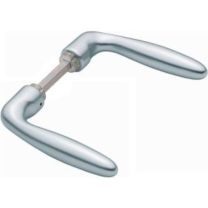 HOPPE Türdrückerpaar Verona 1510 Aluminium F1 ohne Rosetten Vierkant 8 mm
