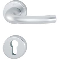 HOPPE Rosettengarnitur Tôkyô 1710 / 42KV / 42KVS Aluminium F1 rund PZ DIN links / rechts D/D