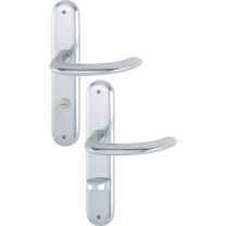 HOPPE Langschildgarnitur Marseille 1138/273P Aluminium F1 SK/OL 78 mm DIN links / rechts