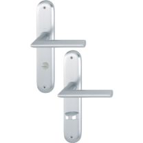 HOPPE Langschildgarnitur Stockholm 1140/273P Aluminium F1 SK/OL 78 mm DIN links / rechts