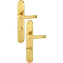 HOPPE Langschildgarnitur Tôkyô M1710RH/265 Messing F71 SK/OL 78 mm DIN links / rechts