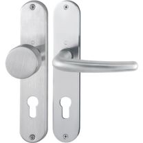 HOPPE Langschildgarnitur Denver E58/302/1310Z Edelstahl F69 PZ 72 mm DIN links / rechts