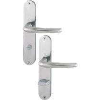 HOPPE Langschildgarnitur Denver E1310Z/302 Edelstahl F69 SK/OL 78 mm DIN links / rechts