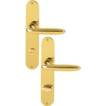 HOPPE Langschildgarnitur Verona M151/302 Messing F71 SK/OL 78 mm DIN links / rechts