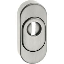EDI Schlüsselrosette 0815/0000 Edelstahl EST Schildstärke 14,5 mm PZ oval