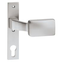 EDI Schlosskasten-Griff 1317/1020 Aluminium F1 Aufnahme M12 gekröpft
