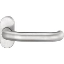 EDI Profiltürdrückerlochteil 1800/2033 Edelstahl EST oval 8 mm gekröpft
