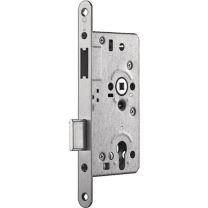 SSF Zimmertür-Einsteckschloss MG 50 SET PZW 24/ 55/72/8 mm DIN links/rechts Edelstahl abgerundet