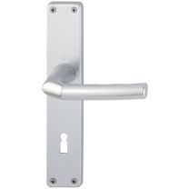 HOPPE Langschildgarnitur Birmingham 1117/202SP Aluminium F1 OB 72 mm DIN links / rechts