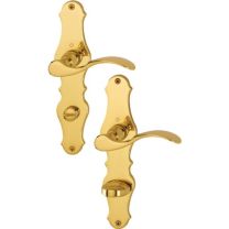 HOPPE Langschildgarnitur Weimar M112SLN/2007 Messing F71 SK/OL 78 mm DIN links / rechts