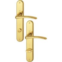 HOPPE Langschildgarnitur Istanbul M171/332P Messing F71 SK/OL 78 mm DIN links