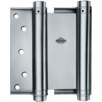 FRIDAVO Spiralfederpendeltürband Modell M Stahl blank Größe 36 150 mm doppelt wirkend (1 Paar)