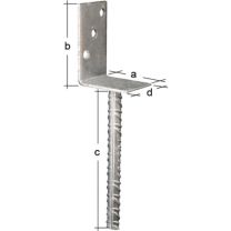 GAH L-Pfostenträger ETA-10/0210 80x100x200x60mm feuerverzinkt