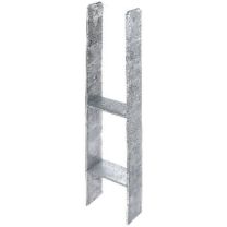 GAH H-Pfostenträger 101x300x600x60mm Stahl roh feuerverzinkt