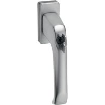 EDI Fenstergriff 1003/2035 Aluminium F9016 / verkehrsweiß 35 mm abschließbar