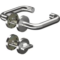 OGRO Rosettengarnitur CORE8100 8mm / 6501 / 7122 WC AL Aluminium F1 rund WC DIN links / rechts D/D