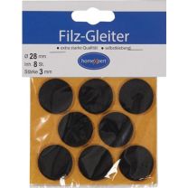 JeCo Filzgleiter 28 mm Filz braun selbstklebend 8 St./SB-Karte