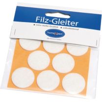 JeCo Filzgleiter 28 mm Filz weiß selbstklebend 8 St./SB-Karte