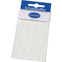 JeCo Schutzpuffer Clear 12,7 mm Kunststoff transparent Quadrat selbstklebend
