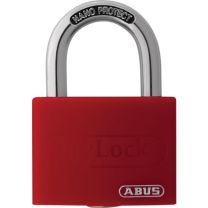 ABUS Zylindervorhangschloss T65AL/40 rot Lock-Tag Schlosskörperbreite 43 mm Aluminium verschiedenschließend