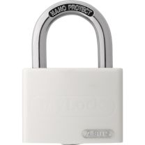ABUS Zylindervorhangschloss T65AL/40 weiß gl. Schlosskörperbreite 43 mm Aluminium gleichschließend