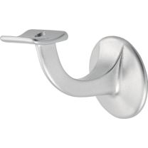 HERMETA Handlaufträger 3501 Aluminium silberfarbig eloxiert Durchmesser Wandplatte 56 mm gewölbte Auflage