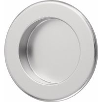 HERMETA Muschelgriff Aluminium silberfarbig eloxiert rund Einlass-Ø 50 mm
