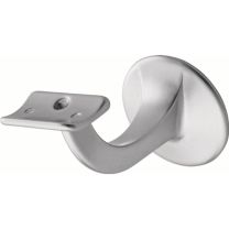 HERMETA Handlaufträger 3506 Aluminium silberfarbig eloxiert Durchmesser Wandplatte 56 mm gewölbte Auflage