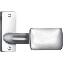 AMF Türknopf 485 Leichtmetall F1 / silberfarbig gekröpft kantig fest Breite 65 mm Höhe 44 mm