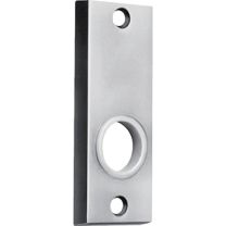 AMF Drückerrosette 498 Leichtmetall F1 / silberfarbig kantig Bohrung für Drücker