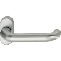 FSB Profiltürdrückerlochteil 06 1146 Aluminium 0105 oval 8 mm gekröpft