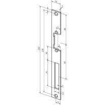 ASSA ABLOY Flachschließblech 338 Edelstahl matt käntig Breite 24 x Länge 250 mm DIN links / rechts
